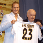 En 2003, David Beckham se unió a los galácticos del Real Madrid, revolucionando no solo el fútbol, sino también el marketing deportivo global.