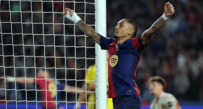 Raphinha está firmando una Champions histórica con el FC Barcelona y ya suma 19 goles + asistencias en la presente edición. El brasileño podría superar a Cristiano Ronaldo si el equipo avanza hasta la final en Múnich.